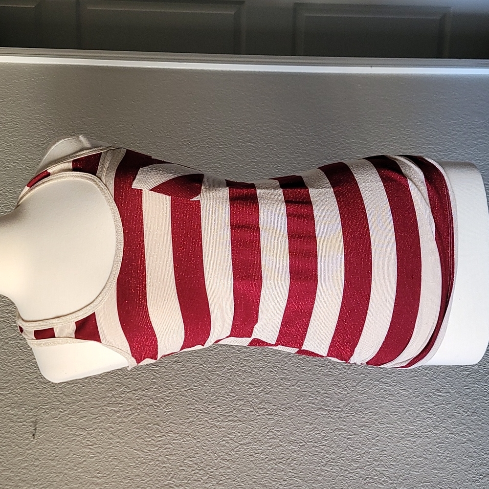 Medium Papaya Red/Cream Racerback Tank